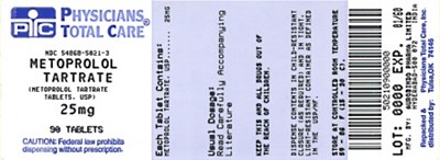 Image Of 25 mg Package Label (Package Label 01)